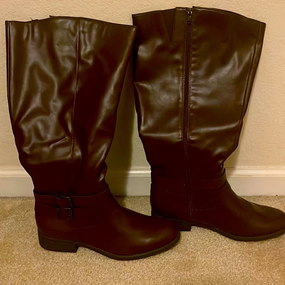 Rich dark brown boots.  Brand new, never worn.